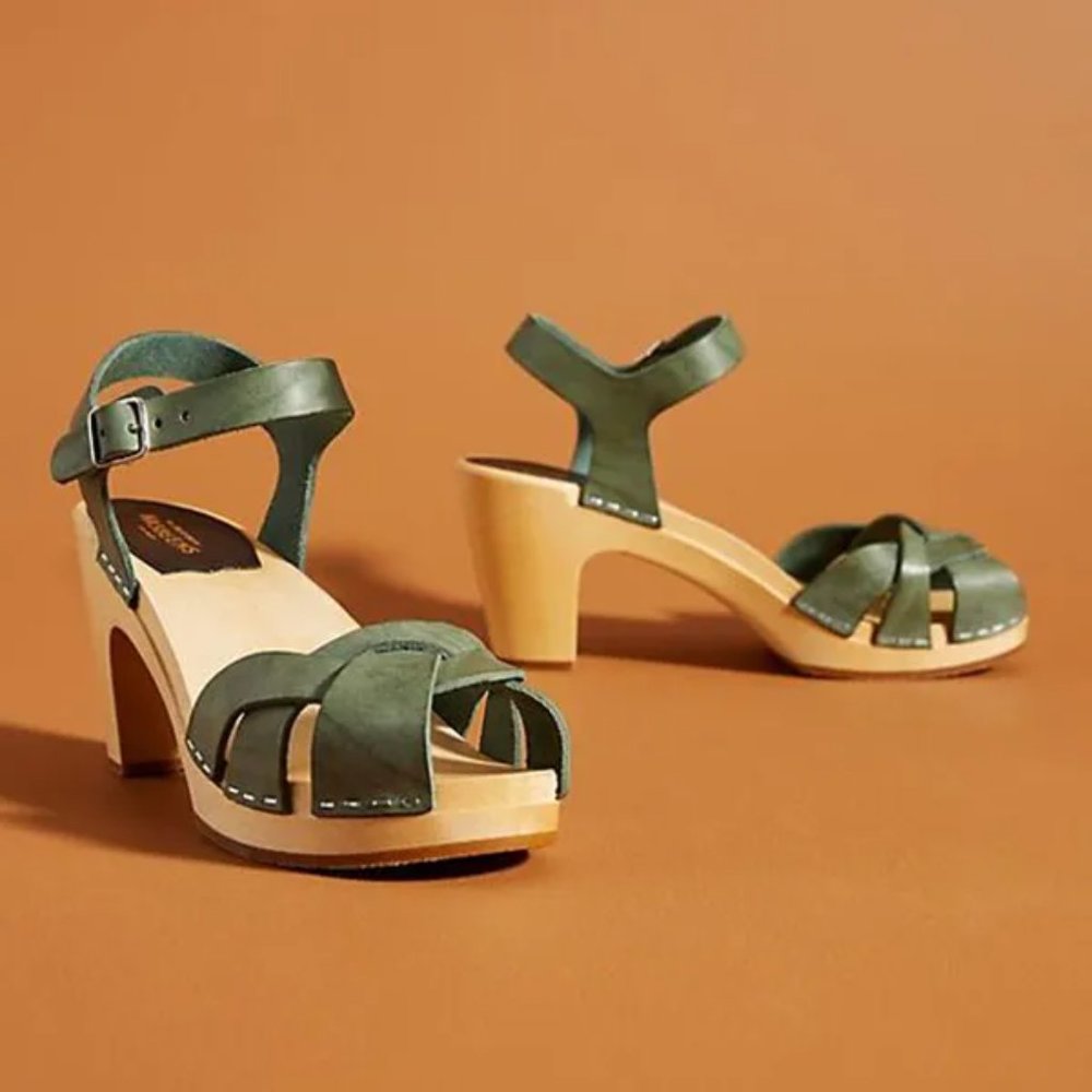 Swedish Hasbeens Kringlan Clog Sandals size 39